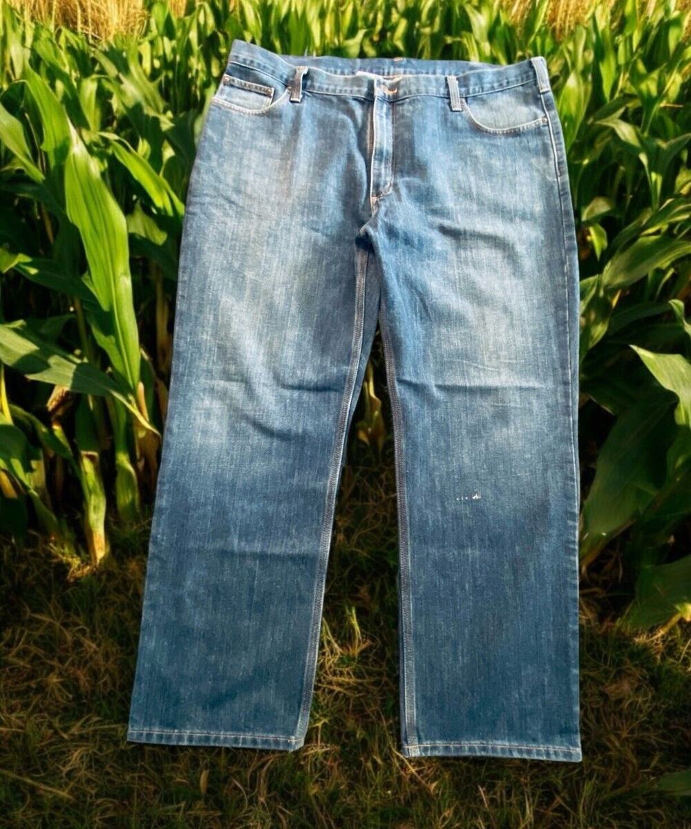 Carhartt Jeans Streetwear Faded Thigh Jeans 42x30 Classic Straight Leg